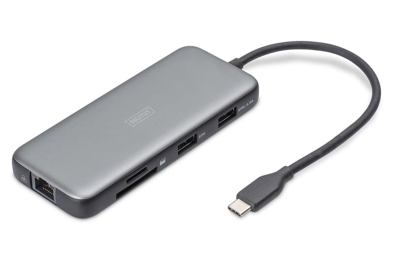 Док-станція Digitus USB-C PD 100W/USB3.2х2/USB-C/RJ45/SD/MicroSD/HDMI (DA-70914)