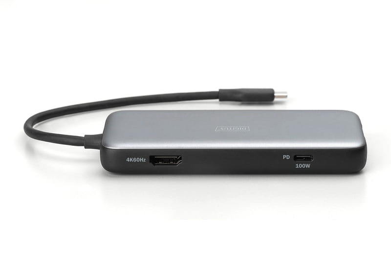 Док-станція Digitus USB-C PD 100W/USB3.2х2/USB-C/RJ45/SD/MicroSD/HDMI (DA-70914)