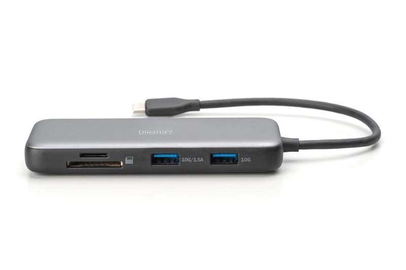 Док-станція Digitus USB-C PD 100W/USB3.2х2/USB-C/RJ45/SD/MicroSD/2хHDMI (DA-70915)