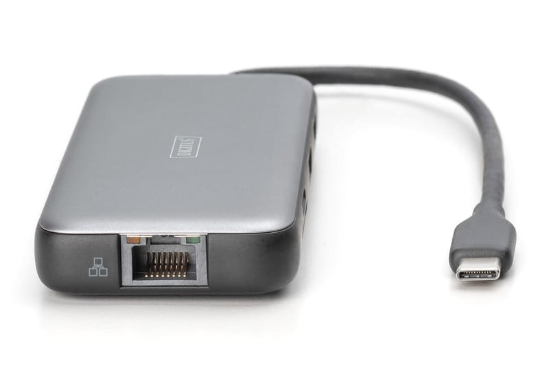 Док-станція Digitus USB-C PD 100W/USB3.2х2/USB-C/RJ45/SD/MicroSD/2хHDMI (DA-70915)