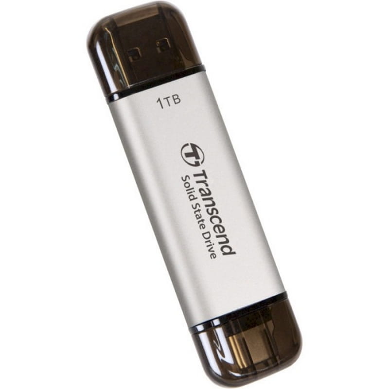 Накопитель внешний SSD USB 3.2 /USB Type-C 1.0TB Transcend ESD310 Silver (TS1TESD310S)
