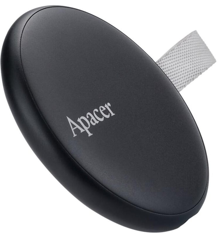 Накопитель внешний SSD USB 256GB Apacer Magnetic Portable AS725 Black (AP256GAS725B-1)