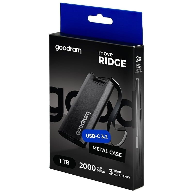 Накопичувач зовнішній SSD USB 1.0TB Goodram Black (SSDR-GMRE-01T-K0)