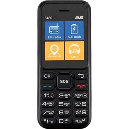 Мобильный телефон 2E S180 2024 Black (694743653885)