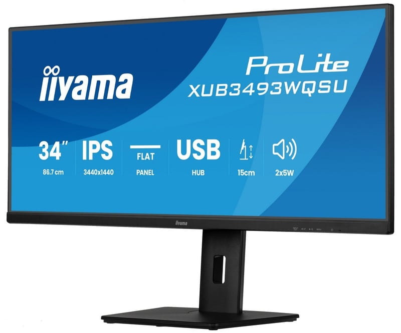 Монитор Iiyama 34" ProLite XUB3493WQSU-B6 IPS Black 120Hz