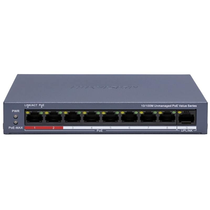 Коммутатор Hikvision DS-3E0109P-E/M(C) POE