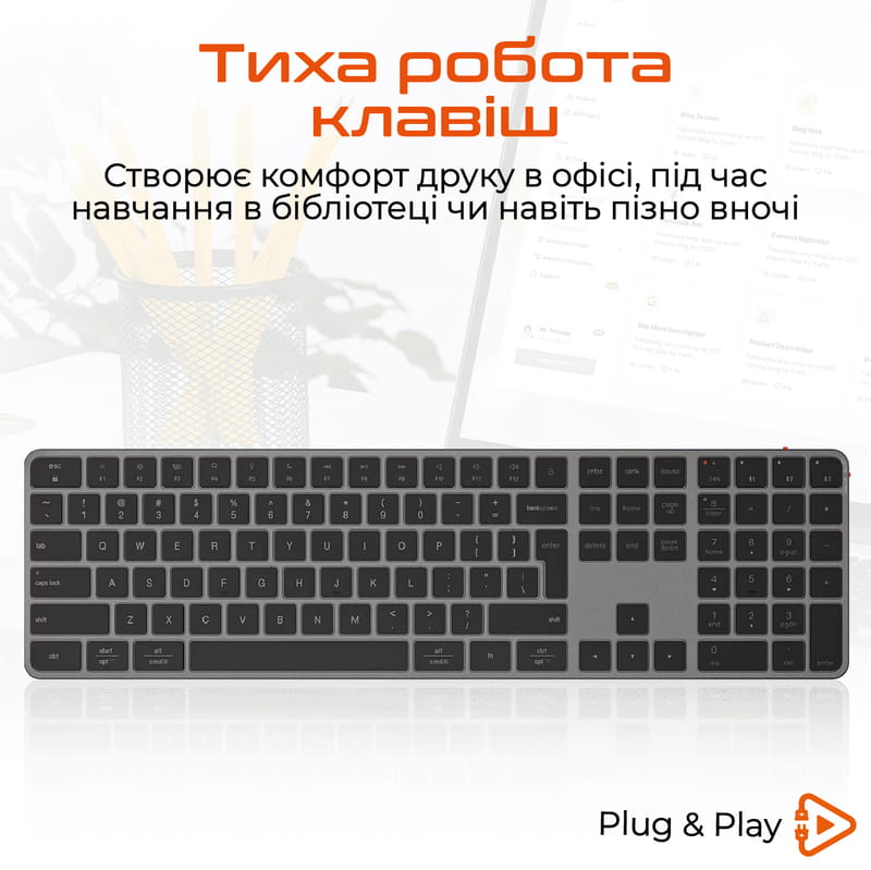 Клавіатура бездротова Meetion K230 Black (MT-K230MW-A-RUA)