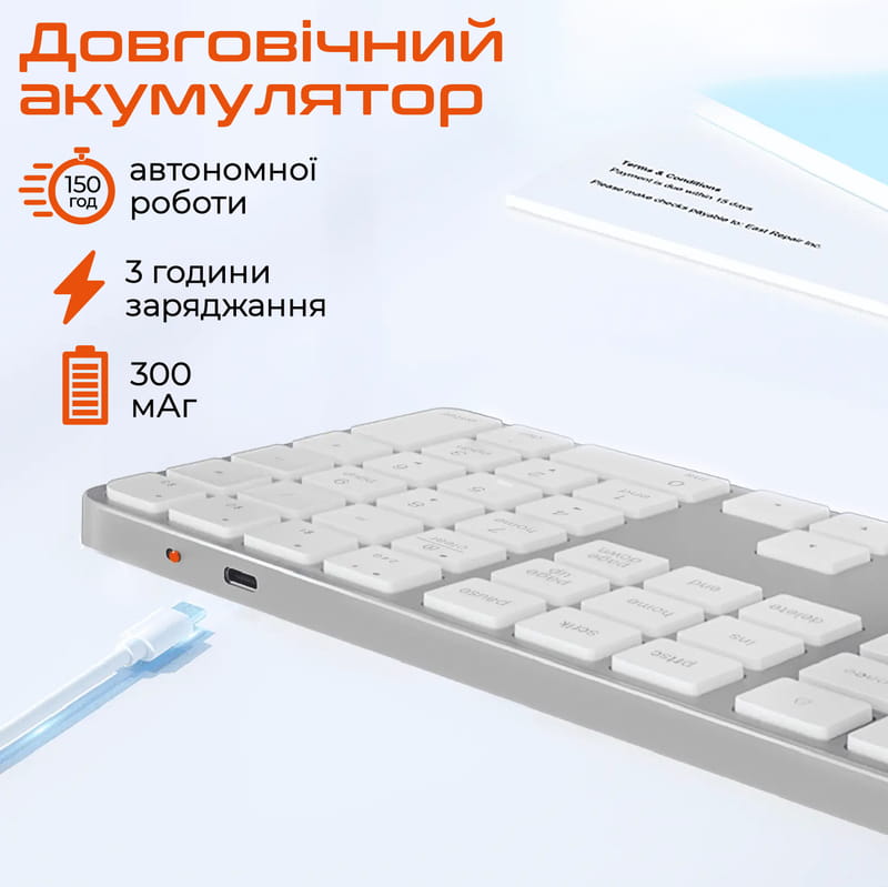 Клавіатура бездротова Meetion K230 Black (MT-K230MW-A-RUA)