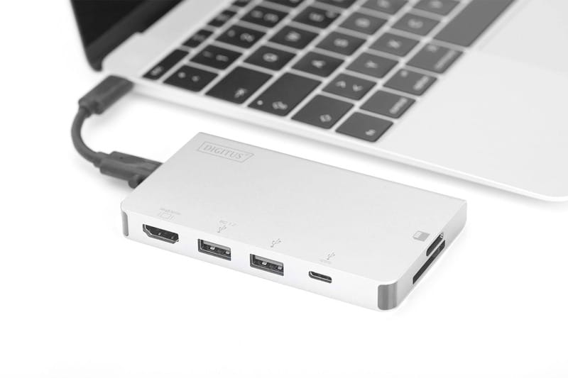 Док-станція Digitus USB-C PD 100W/USB3.0х2/USB-C/SD/MicroSD/HDMI (DA-70867)