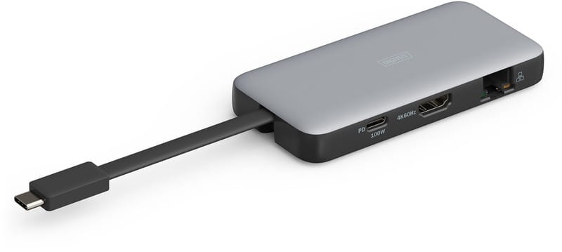 Док-станція Digitus USB-C USB3.2х2/USB-C/SD/MicroSD/HDMI/RJ45 (DA-70916)