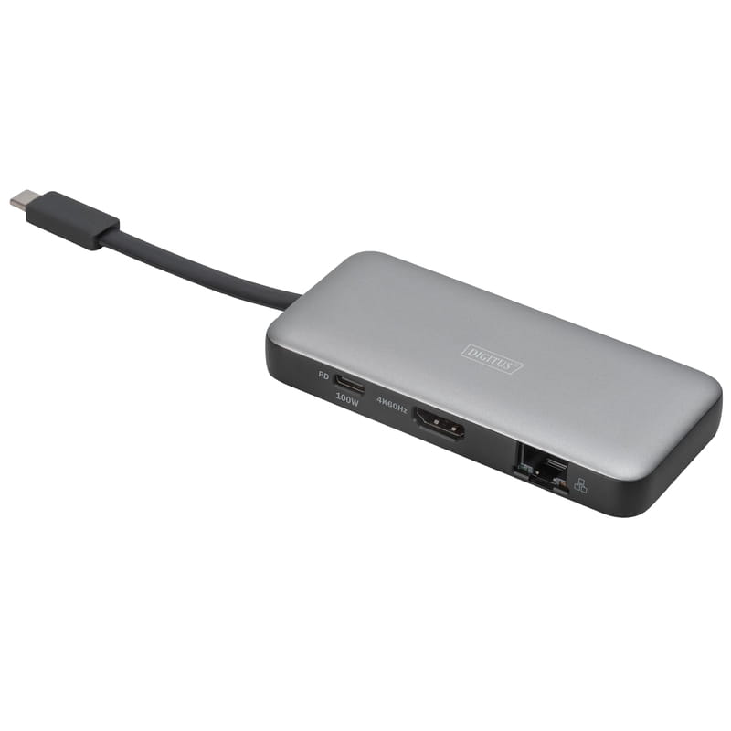 Док-станція Digitus USB-C USB3.2х2/USB-C/SD/MicroSD/HDMI/RJ45 (DA-70916)
