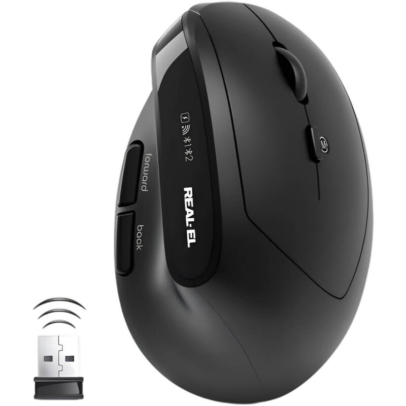 Мышь беспроводная REAL-EL RM-490W Black