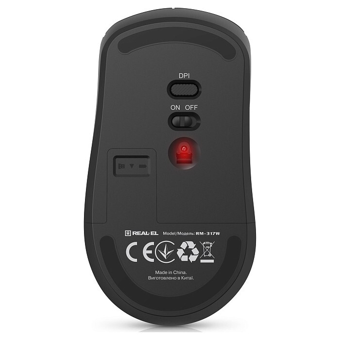 Миша бездротова REAL-EL RM-317W Black