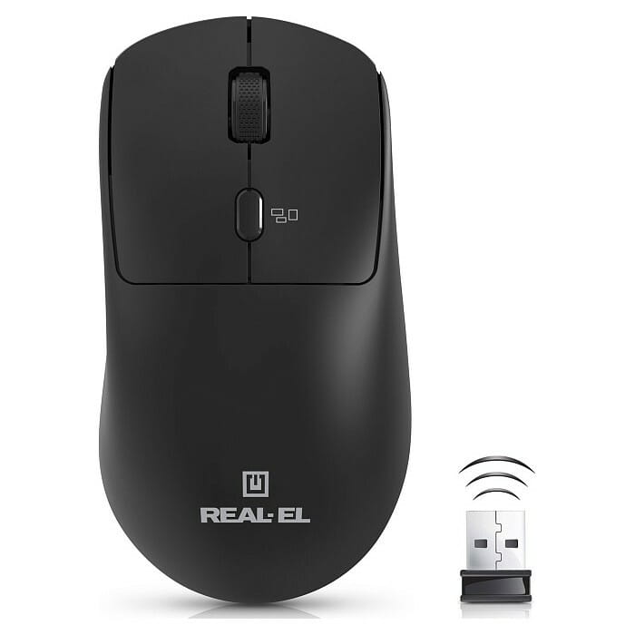 Мышь беспроводная REAL-EL RM-317W Black