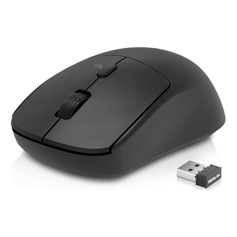 Мышь беспроводная REAL-EL RM-317W Black