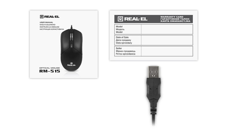 Миша REAL-EL RM-515 Black
