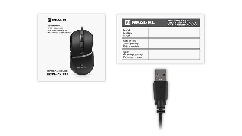 Мышь REAL-EL RM-530 Black