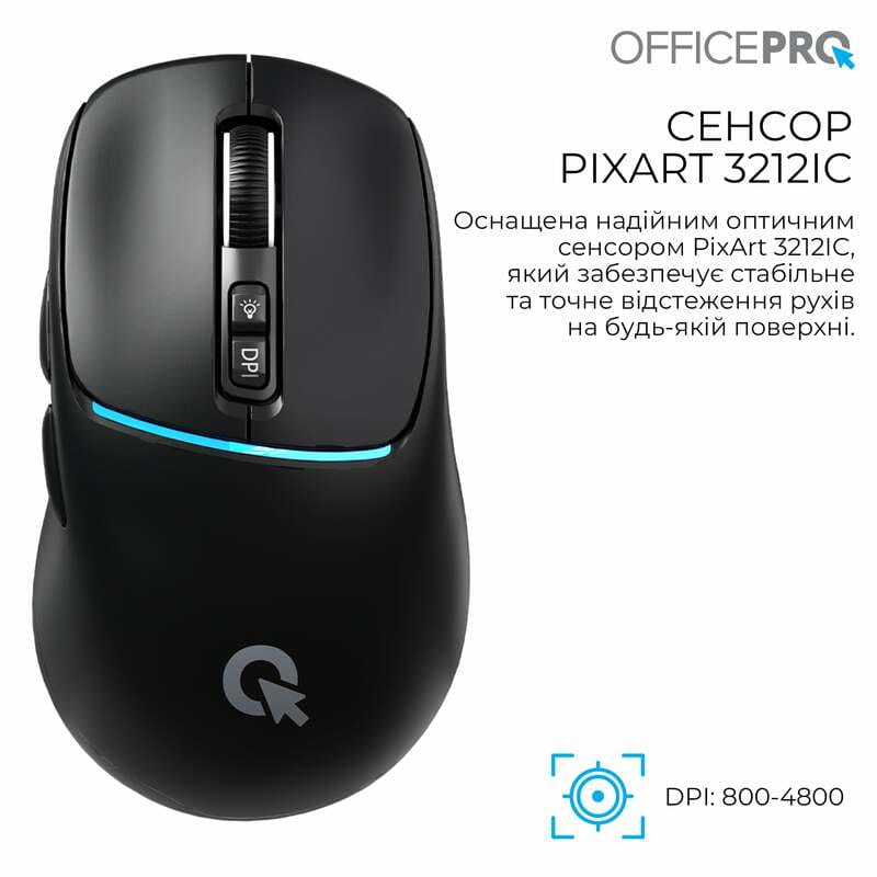 Миша бездротова OfficePro M468B Black