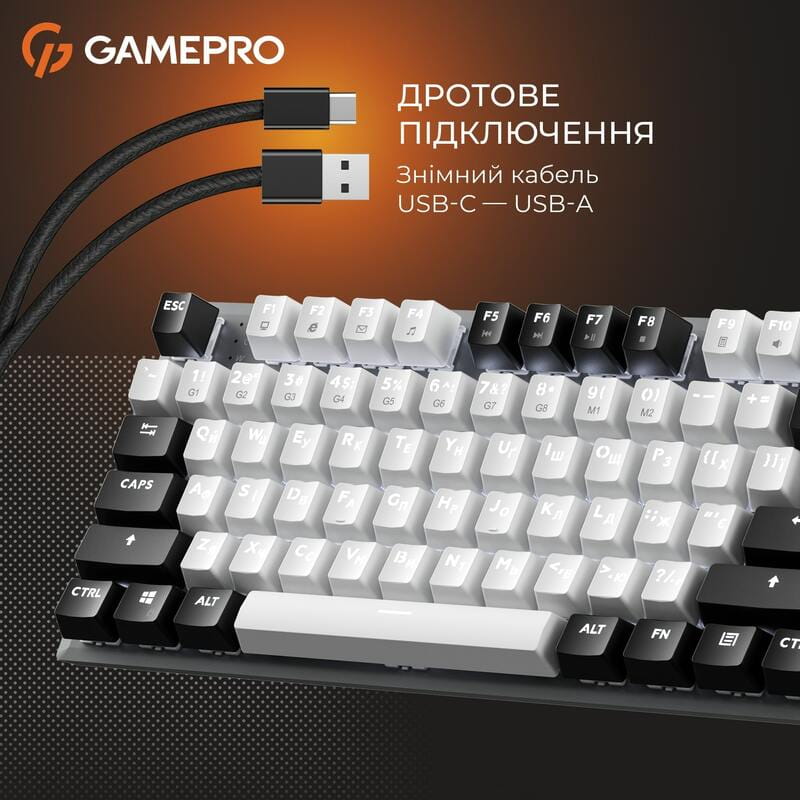 Клавіатура GamePro Genesis Joker MK124G Outemu Red Swithes USB Gray