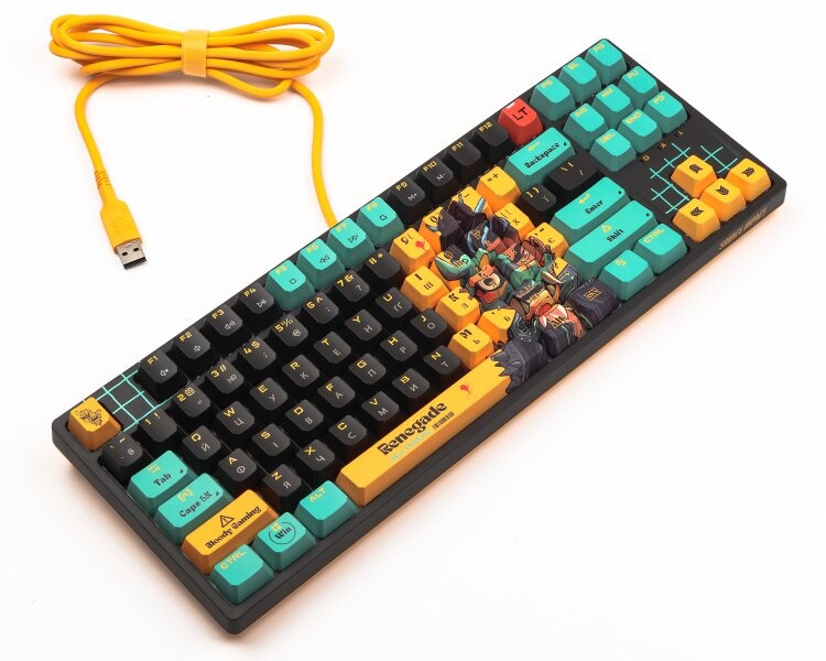 Клавиатура Bloody AT87 RGB Renegade Black/Yellow