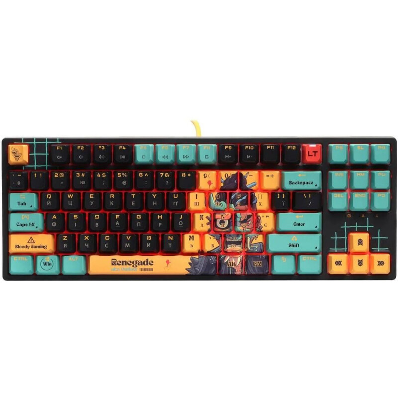 Клавиатура Bloody AT87 RGB Renegade Black/Yellow