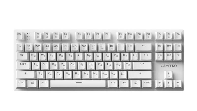 Клавиатура GamePro Genesis Joker MK124W Outemu Red Swithes USB White