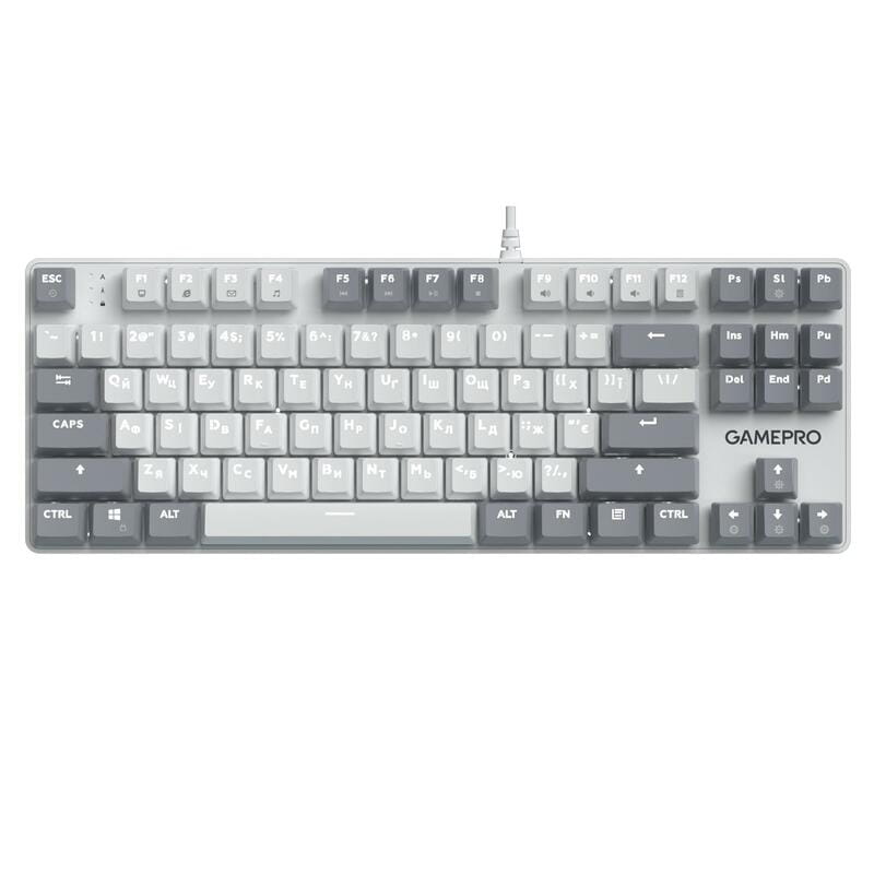 Клавиатура GamePro Genesis Metallic MK110W Outemu Red Swithes USB White