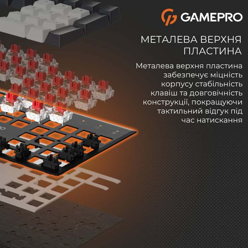 Клавіатура GamePro Genesis Metallic MK144B Outemu Red Swithes USB Black