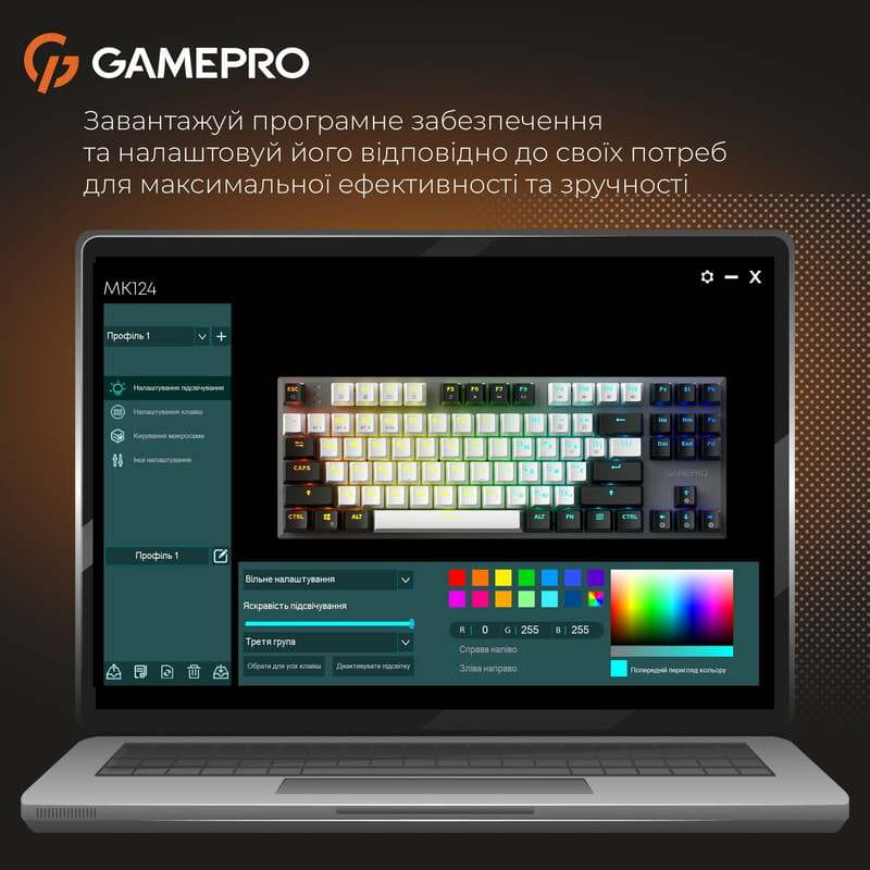 Клавіатура бездротова GamePro Genesis Joker Pro MK124G Pro Gray