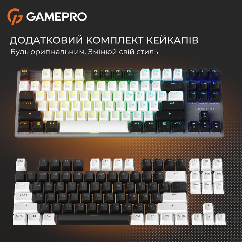 Клавіатура бездротова GamePro Genesis Joker Pro MK124G Pro Gray