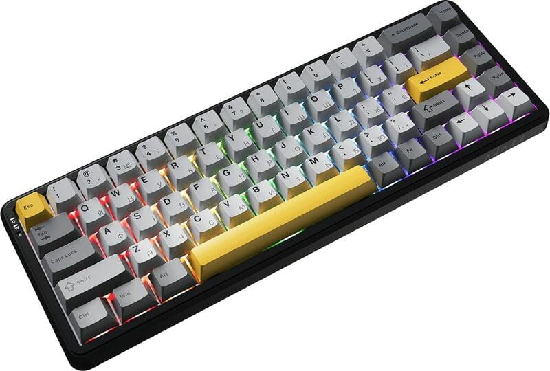 Клавіатура Ajazz AK680 MAX Magnetic Switch RGB USB Black (AK680-M-BGY-AW)