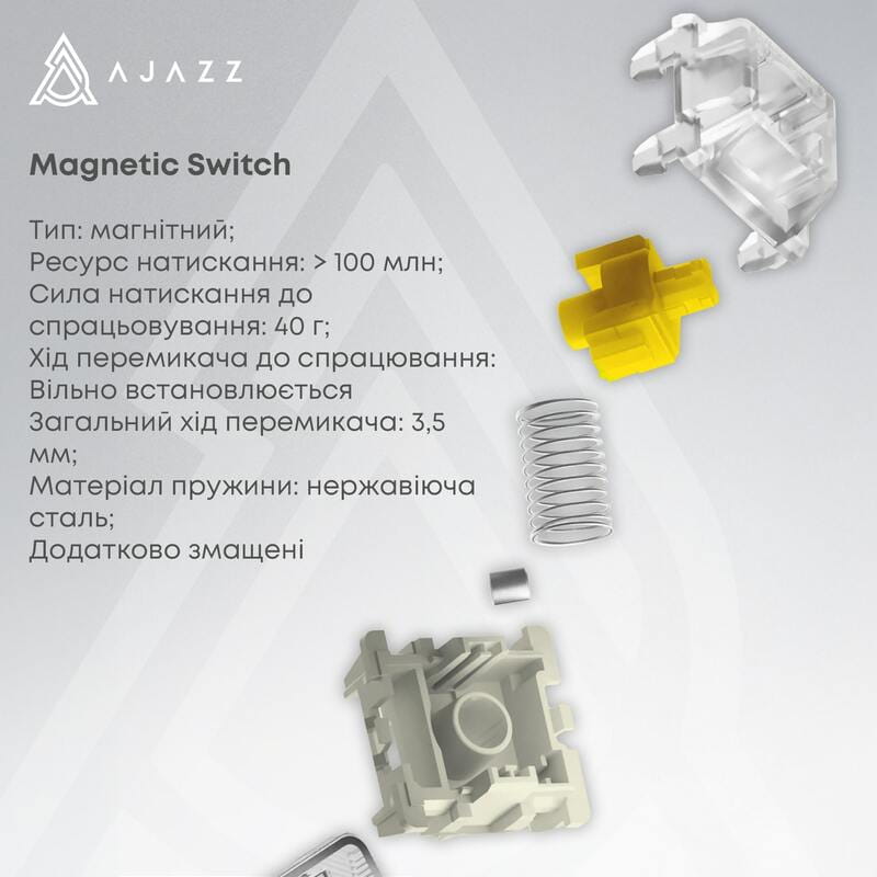 Клавіатура Ajazz AK680 MAX Magnetic Switch RGB USB Black (AK680-M-BGY-AW)