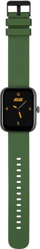 Смарт-годинник 2E Alpha SQ Music Edition 46 mm Black/Green (2E-CWW40BKGN-WS)