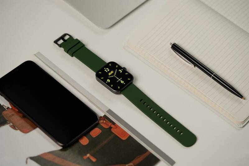 Смарт-годинник 2E Alpha SQ Music Edition 46 mm Black/Green (2E-CWW40BKGN-WS)