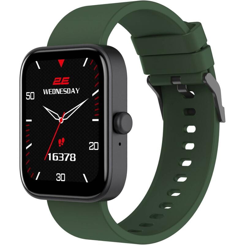 Смарт-годинник 2E Alpha SQ Music Edition 46 mm Black/Green (2E-CWW40BKGN-WS)