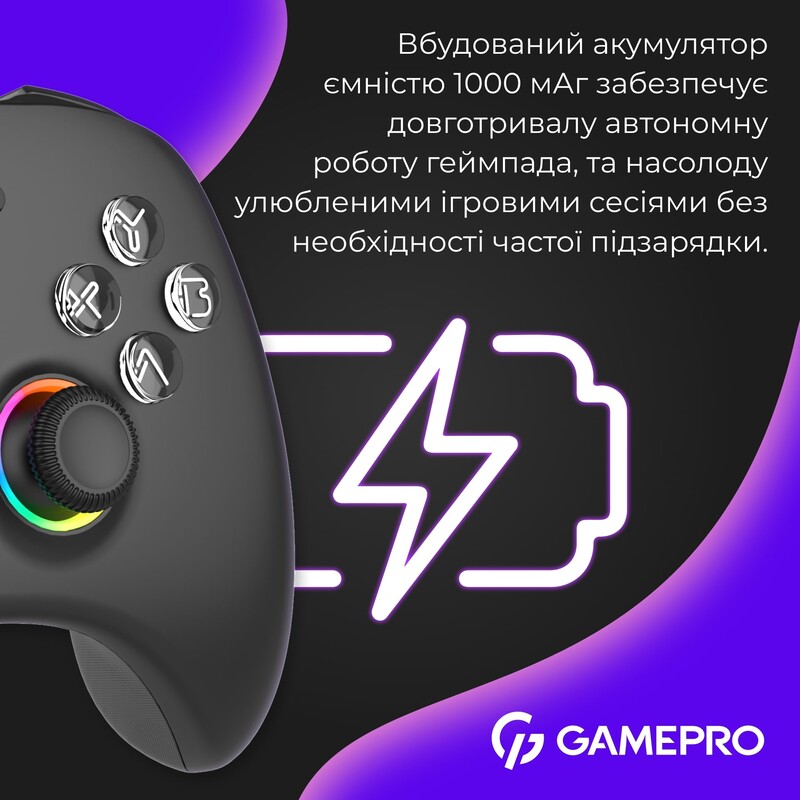 Геймпад GamePro с зарядной станцией GPX13BDOC Black