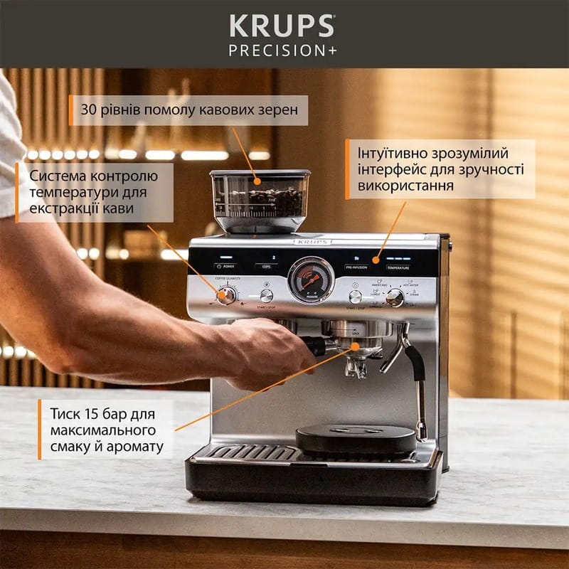 Кофеварка Krups Precision+ XP804T10