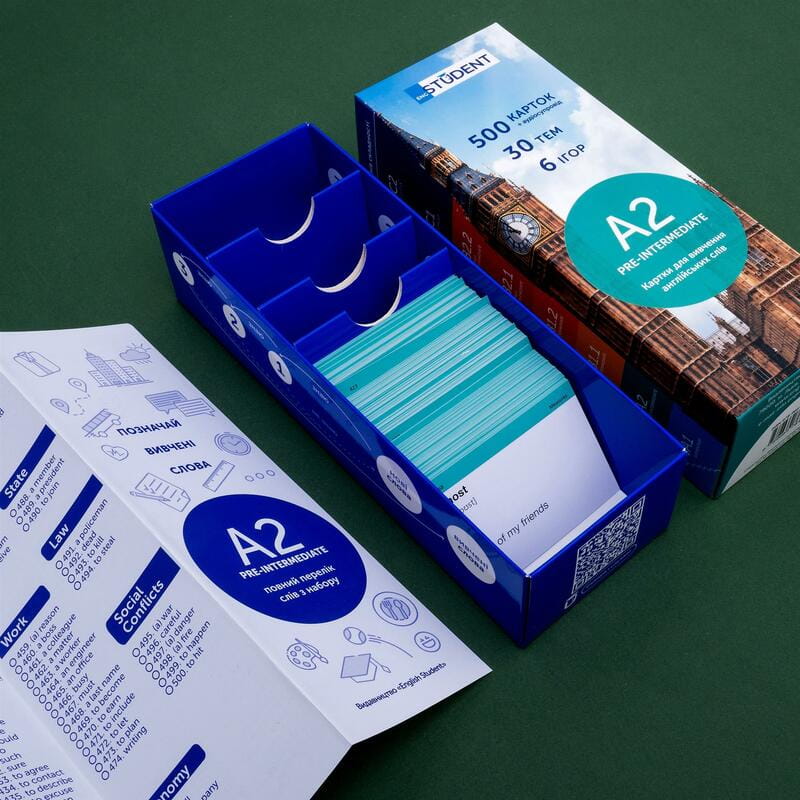 Картки для вивчення англійської мови English Student. A2 – Pre-Intermediate