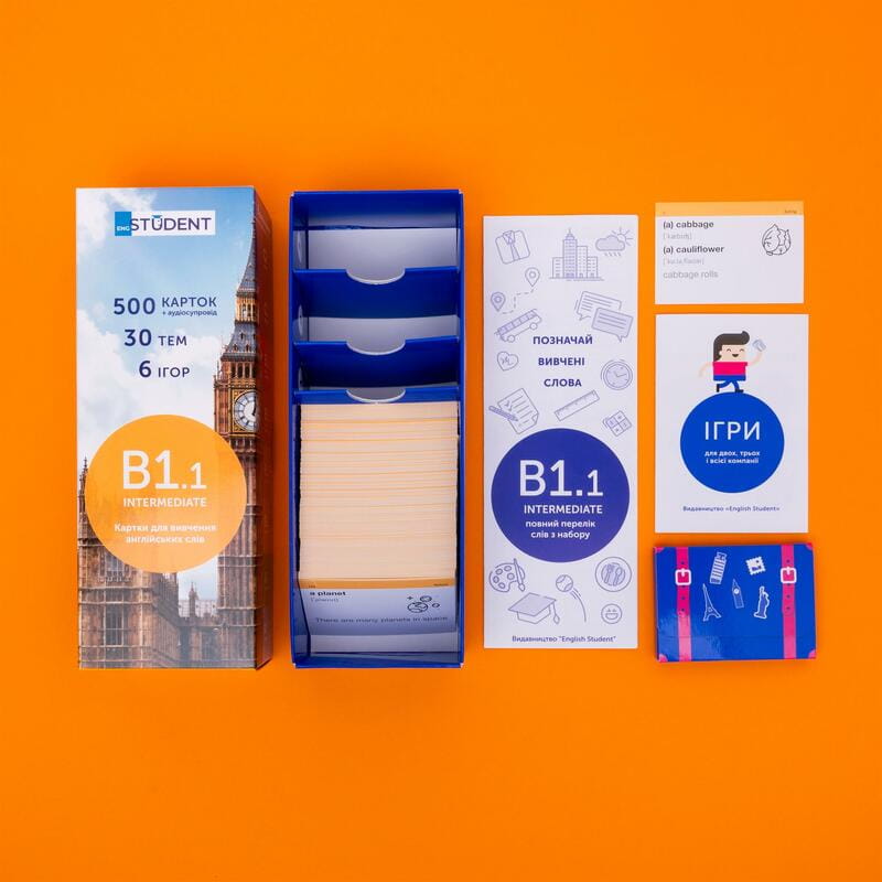 Картки для вивчення англійської мови English Student. B1.1 – Intermediate
