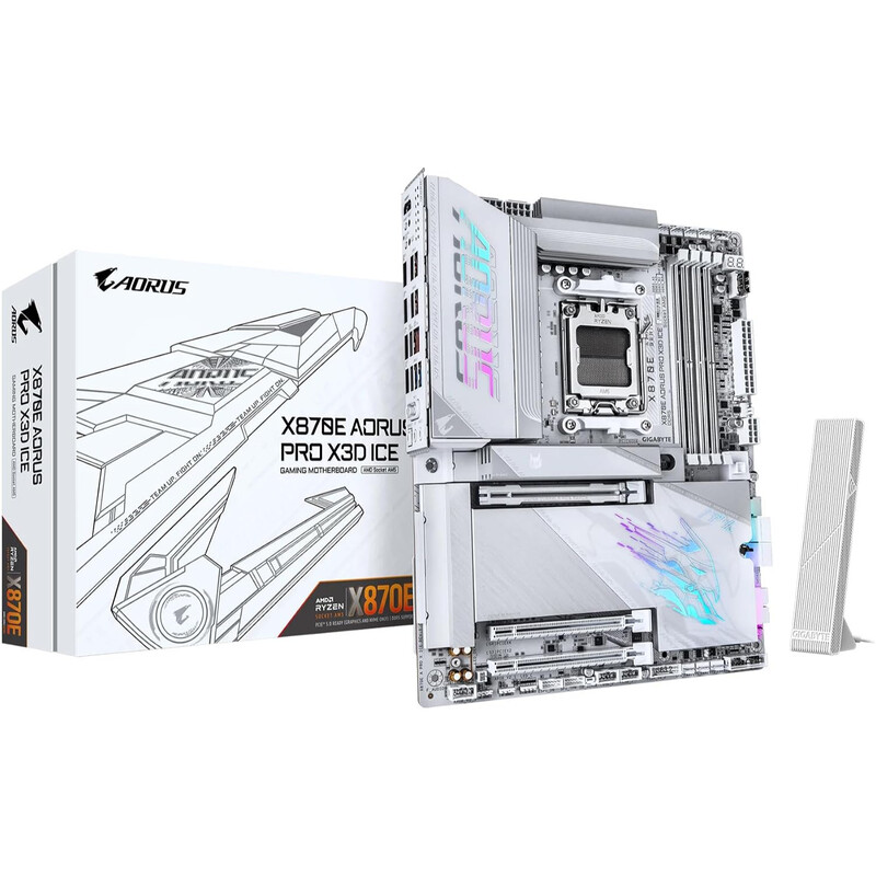 Материнська плата Gigabyte X870E Aorus Pro X3D Ice Socket AM5
