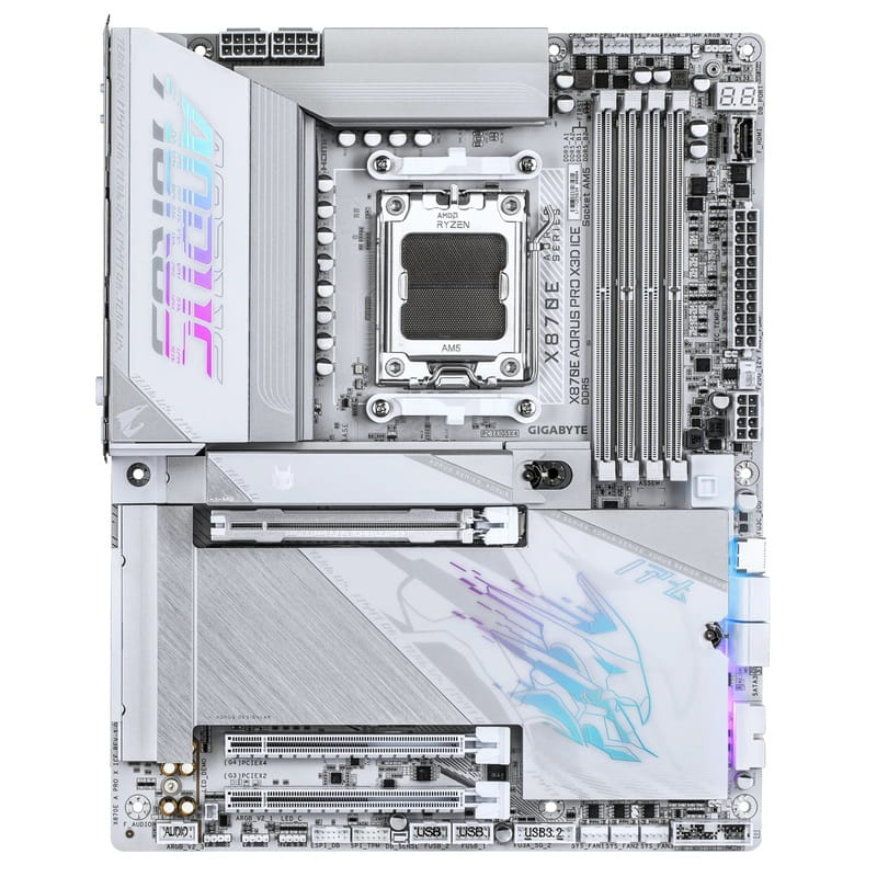 Материнская плата Gigabyte X870E Aorus Pro X3D Ice Socket AM5
