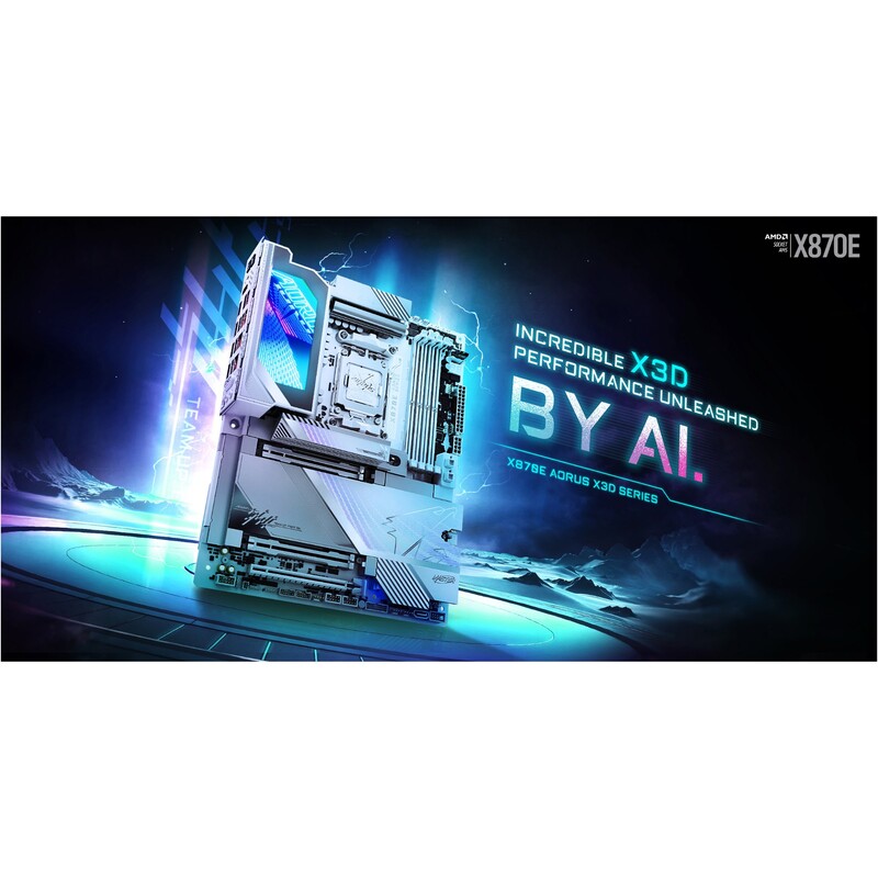 Материнська плата Gigabyte X870E Aorus Master X3D Ice Socket AM5
