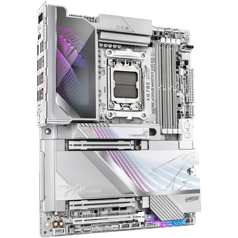 Материнська плата Gigabyte X870E Aorus Master X3D Ice Socket AM5