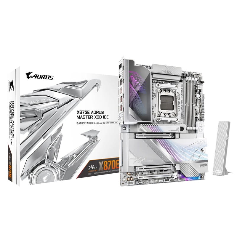 Материнская плата Gigabyte X870E Aorus Master X3D Ice Socket AM5