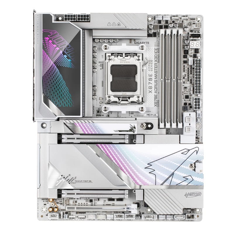 Материнская плата Gigabyte X870E Aorus Master X3D Ice Socket AM5
