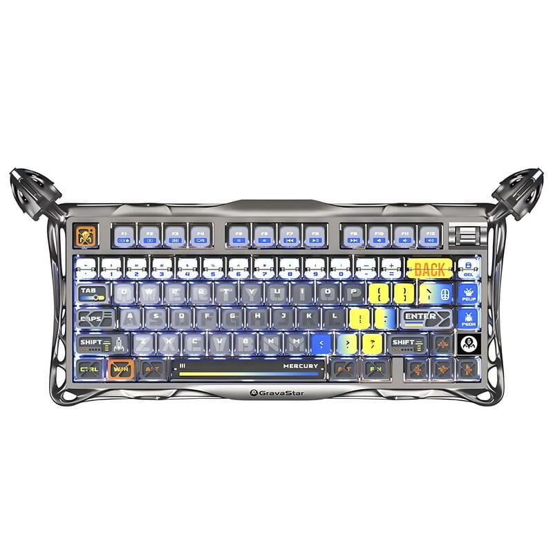Клавіатура бездротова GravaStar Mercury K1 Pro Interstellar Silver (GS_K1_PRO_S_CGRY)