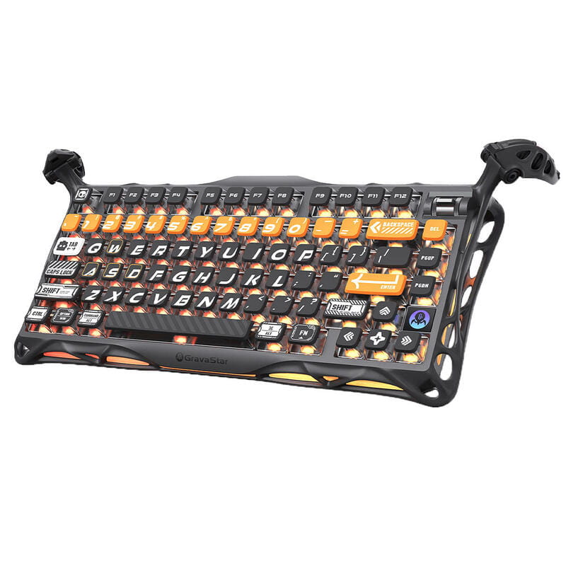Клавіатура бездротова GravaStar Mercury K1 Pro CyberFlare (GS_K1_PRO_BO_BLK)