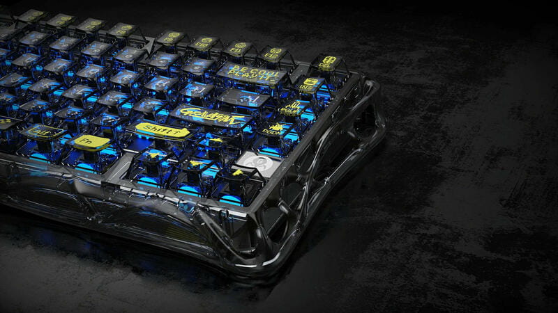 Клавіатура бездротова GravaStar Mercury K1 Lite Transparent Black (GS_K1_LITE_XTAL_BLK)