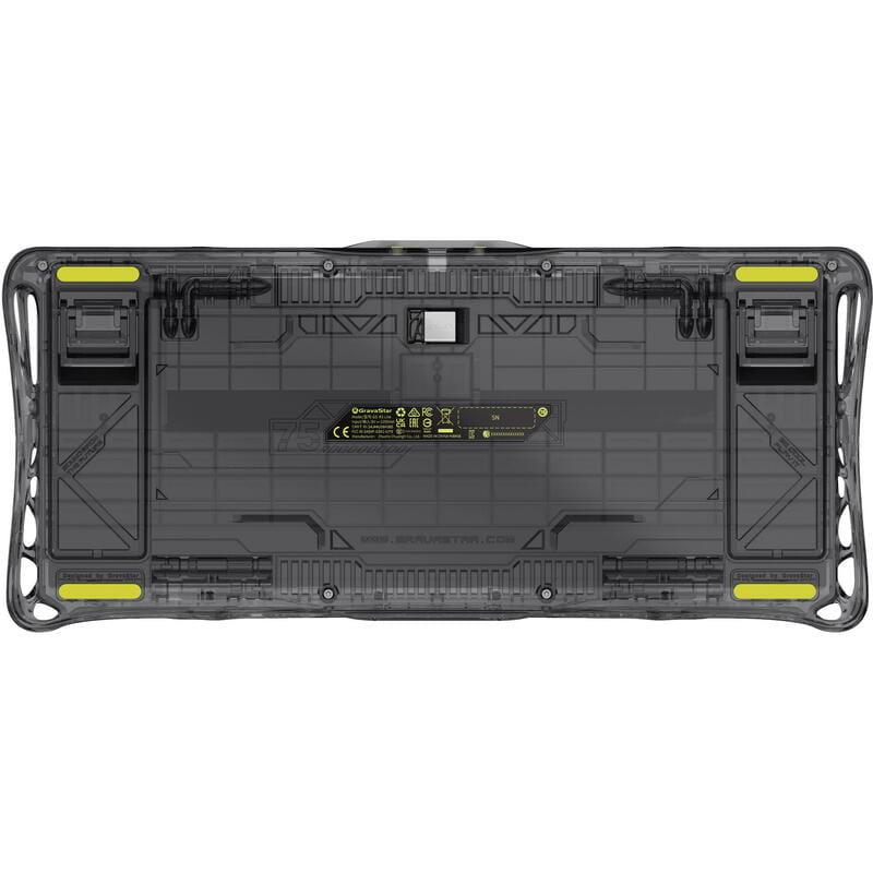 Клавіатура бездротова GravaStar Mercury K1 Lite Transparent Black (GS_K1_LITE_XTAL_BLK)