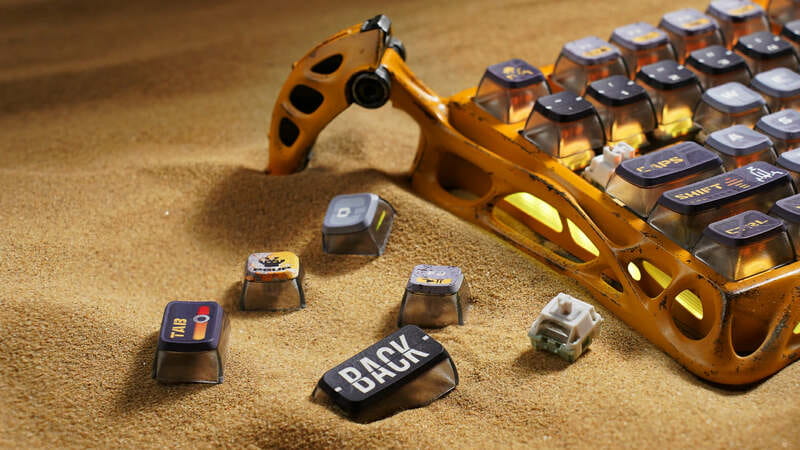 Клавиатура беспроводная GravaStar Mercury K1 Pro Battle-Worn Yellow (GSK1PRO_YLW)